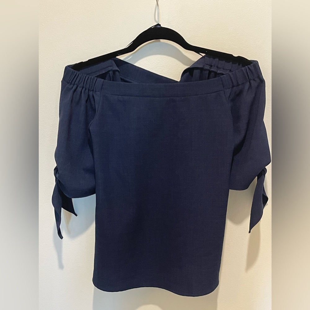 Olivia Gray - Navy Off the Shoulder - Picture 2 of 5